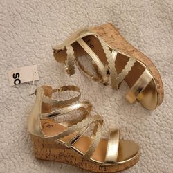 NEW Girls Wedge Sandals 