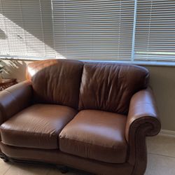 Leather Love Seat With Tub Leather Seat 