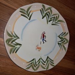 Clay Art Winter Wonderland Carole Shiver Dinner Plate