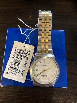 NEW Casio MTP-B145SG-7AVDF Two-Tone Gold Silver Watch w/ Box
