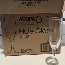 Acopa 6 oz. Flute Glass (set of 11)