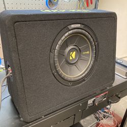 CompC Series 10" 600W Peak Power Handling 4-Ohm Car Subwoofer in Thin Profile Enclosure