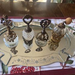 4 Vintage Perfume Bottles