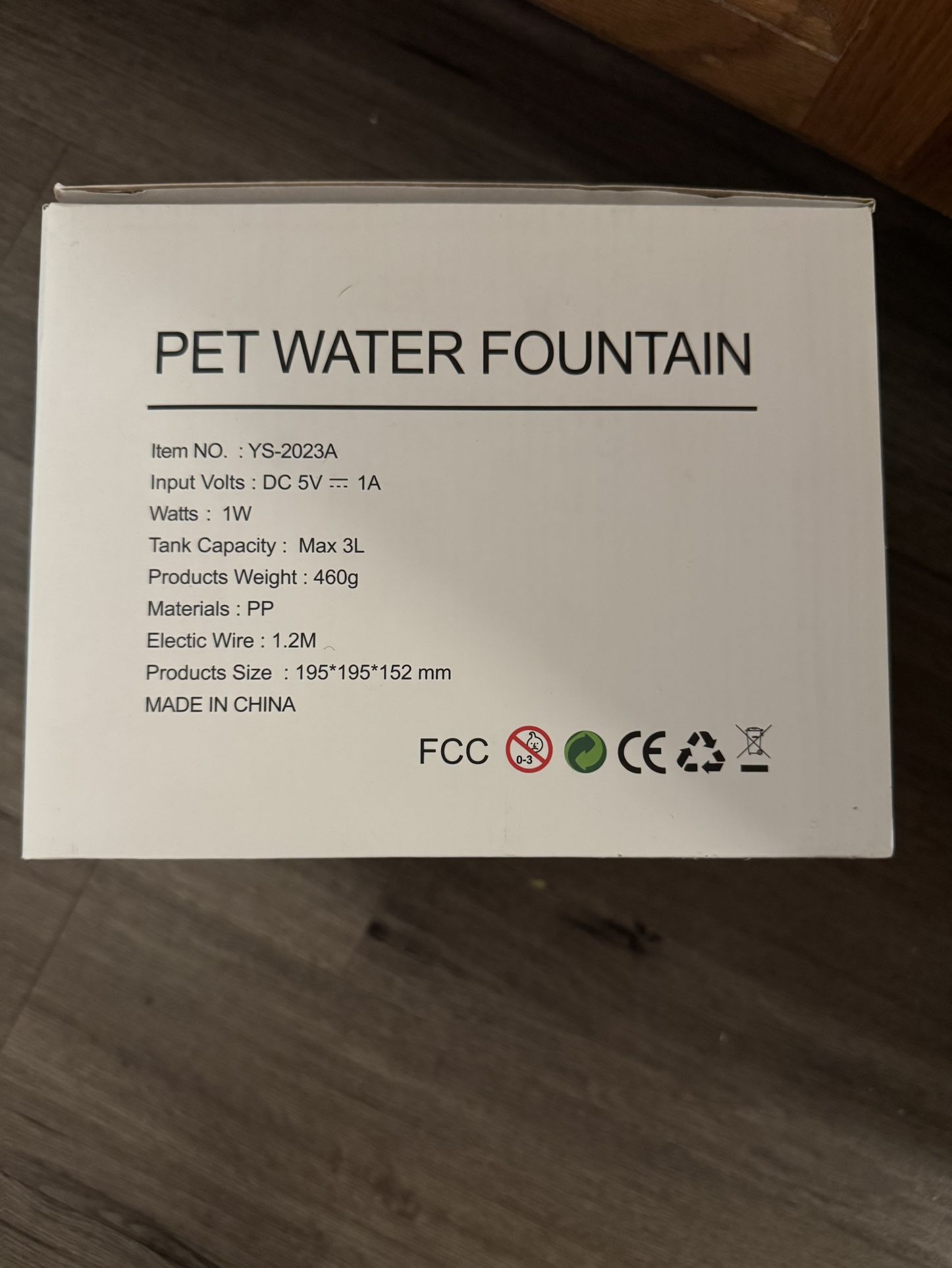 Pet Water Fountain