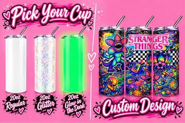 Stranger things custom tumblers