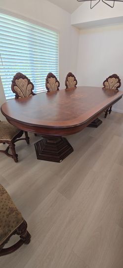 Solid wood dining table