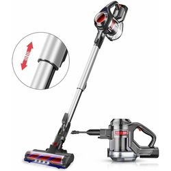 MOOSOO XL-618A Cordless Vacuum 4 in 1 Stick Vacuum Cleaner for Carpet Hard Floor, Red
