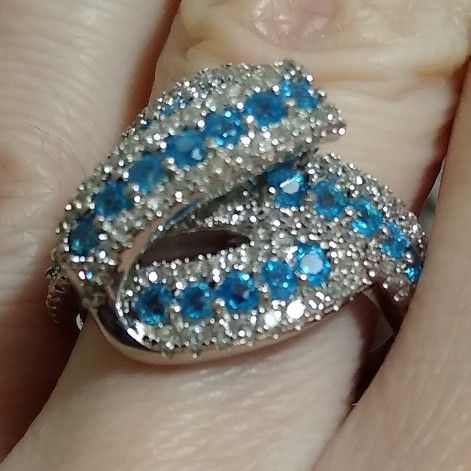 Gorgeous π Genuine Blue Tourmaline Ring π SIZE 6! π