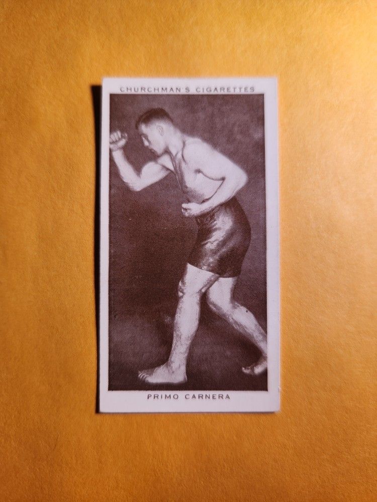 EX Authentic 1938 Churchman's Cigarettes Primo Carnera Boxing Tobacco Card #7