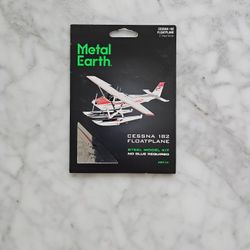 Metal Earth Cessna 182 Floatplane Steel Model Kit – New, Unassembled