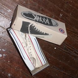 VINTAGE RARE 1(contact info removed)s allstar basketball canvas oxford white converse W. Tags