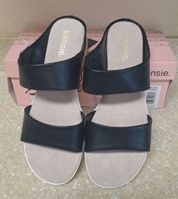 Kensie Women's Black Wedge Sandals,  Size 9
