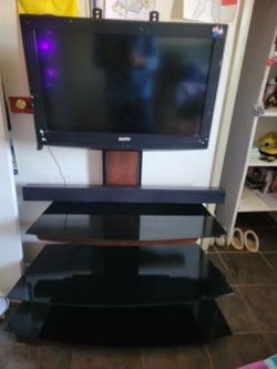 Glass TV Stand Holds Up To 46" TV