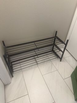 Black Metal Shoe Rack