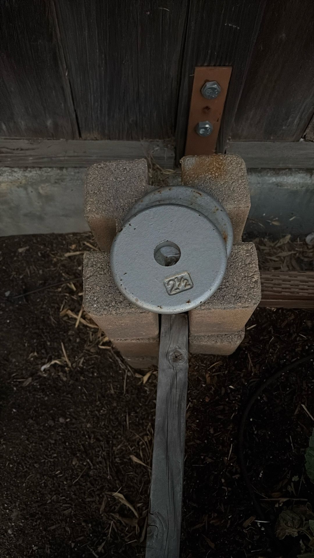 2- 2 1/2” Weights 1 1/8” Hole