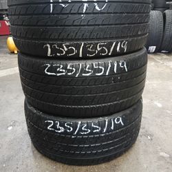 Used 235/35/R19    With 70% Of Tread Or Life    You Can take Them Installed And Balanced Or Loose.   For 2 Different Prices Hablamos Español 