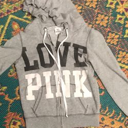 VICTORIA'S SECRET PINK DISTRESSED HOODIE SIZE SMALL