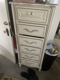 French provincial tallboy, hutch and dresser