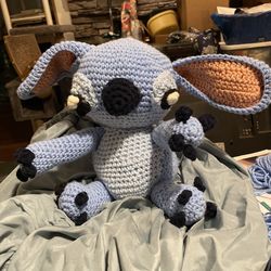 Crocheted Stitch the beloved character in Lilo and stitch