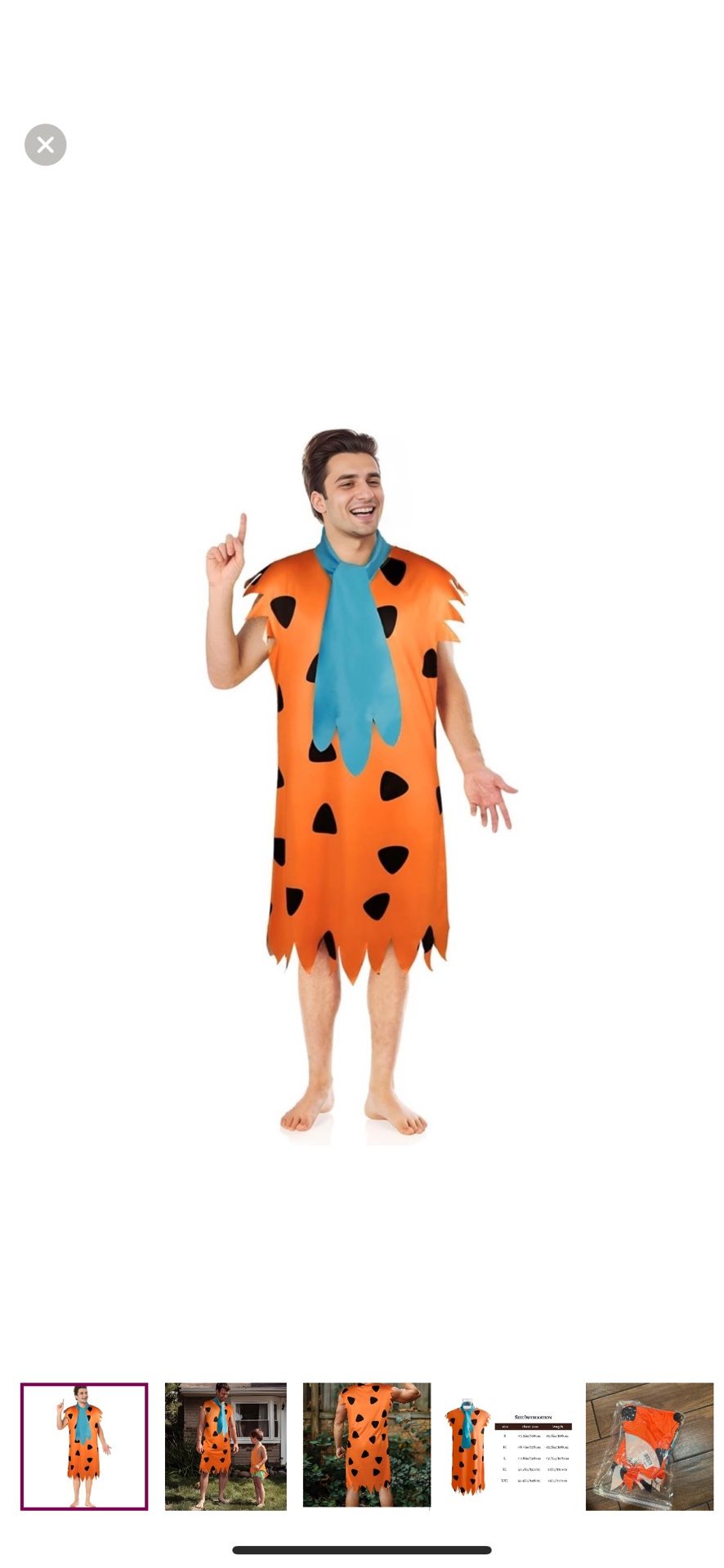 Men's Adult Caveman Halloween Costume size small