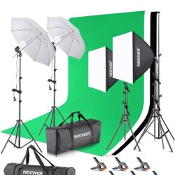NEEWER Professional Photography Backdrop And Lighting Equipment 