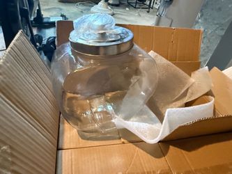 Glass jars with lid 1 gallon