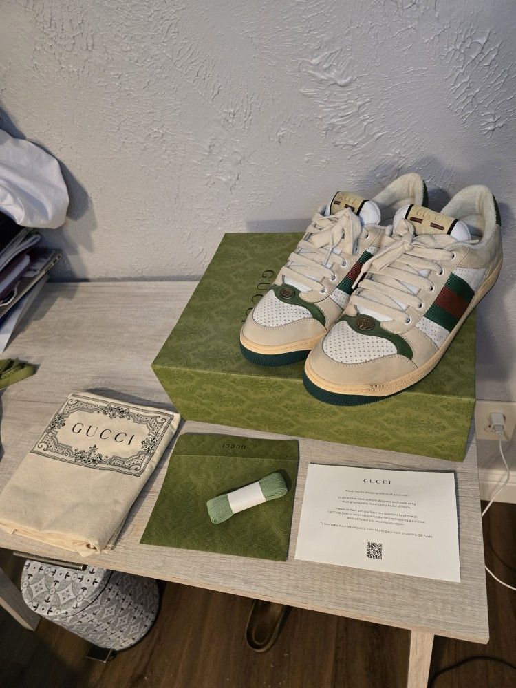 Gucci Men's Screener Sneaker Size 9.5/10