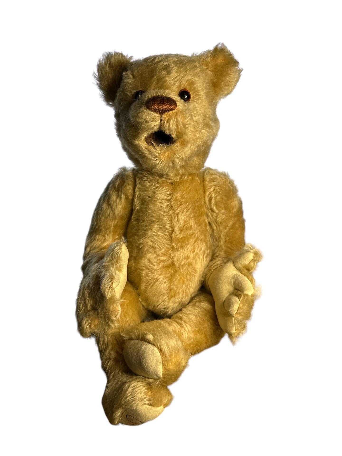 Lee Middleton Baby Newborn Nursery Plush Mohair Teddy Bear Poseable 19" No original box comes with pink pajamas. T-253