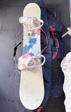Burton 143cm snowboard with bindings