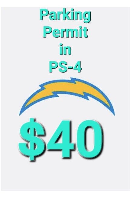 Chargers PARKING for October Games