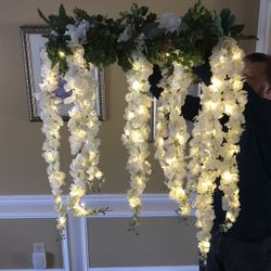 Wedding Fairy Battery Lit Hanging Wisteria