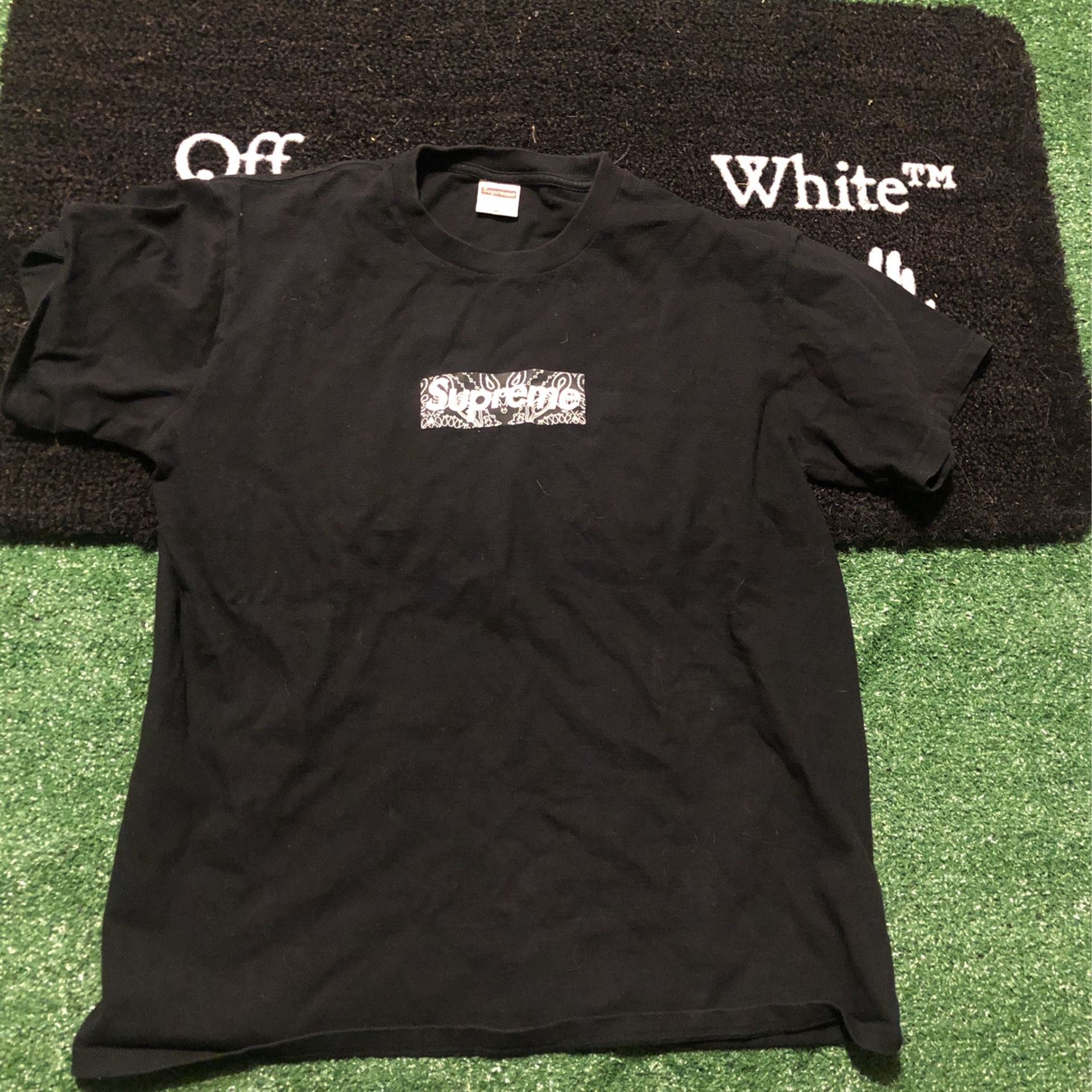 supreme box logo bandana tee size medium