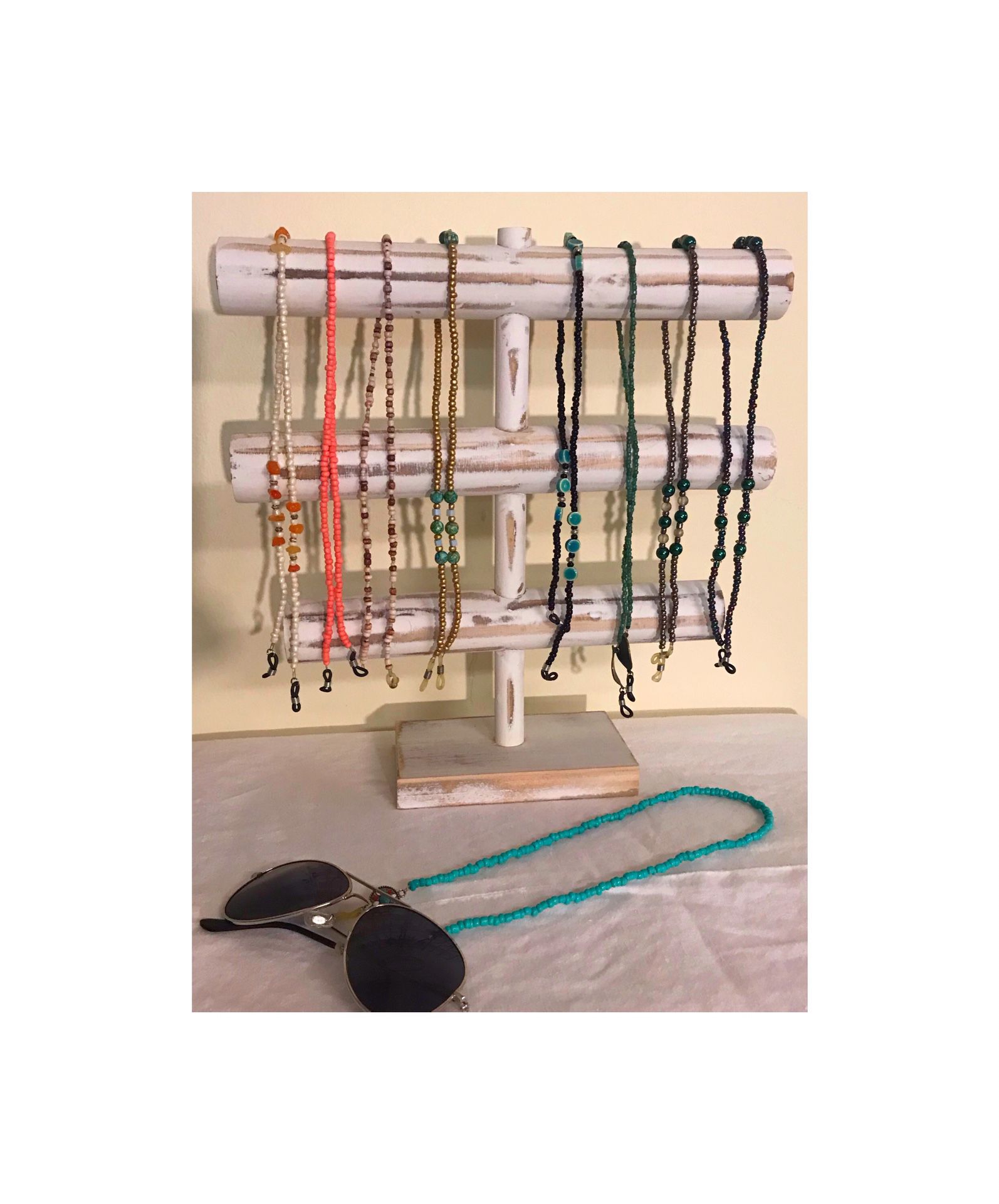 Handmade Beaded Eyeglass Chains w/ Rubber Connectors and Metal Springs