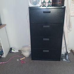 Black Metal Filing Cabinet 4droors