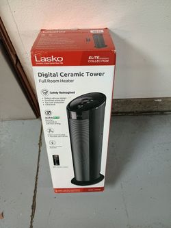 Lasko 22" Digital Ceramic Tower Space Heater with Child Lock