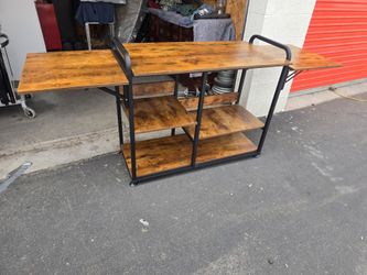 Wooden Metal Organizer Desk Table