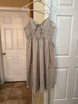 Women’s Beige Spaghetti Strap Midi Dress