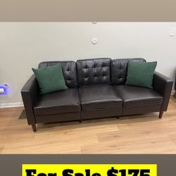 Brown Leather Couch