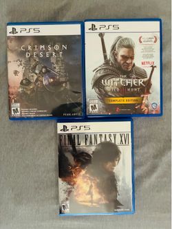PS5 Game Lot The Witcher, Crimson Desert, FFXVI
