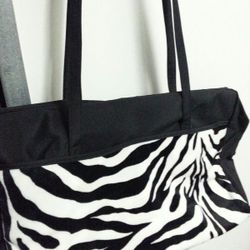 Ladies Zebra Design Tote Bag