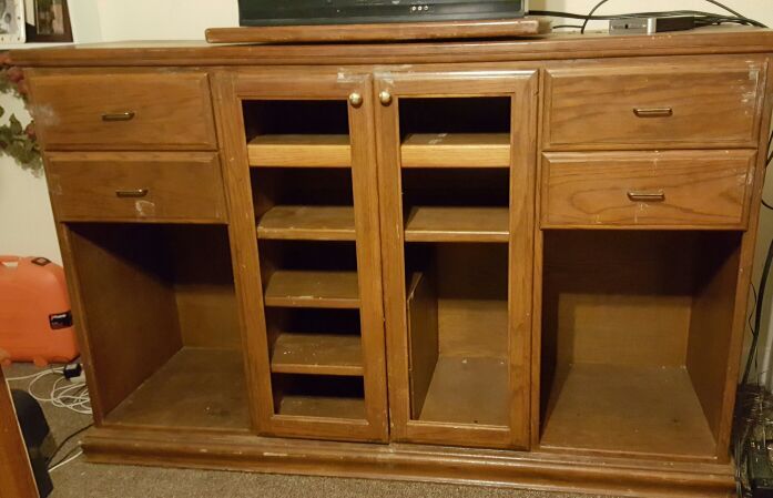 Awesome custom made entertainment center/ side board 125