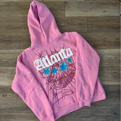  Pink Atlanta Sp5der Hoodie 
