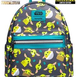 Star Wars Baby Yoda AOP Loungefly Mini Backpack 