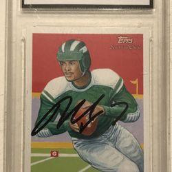 2009 Topps National Chicle Football Michael Vick Signed - Auto Card #C100 BCG Graded Gem Mint 10