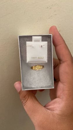 Gold Nugget Ring Set