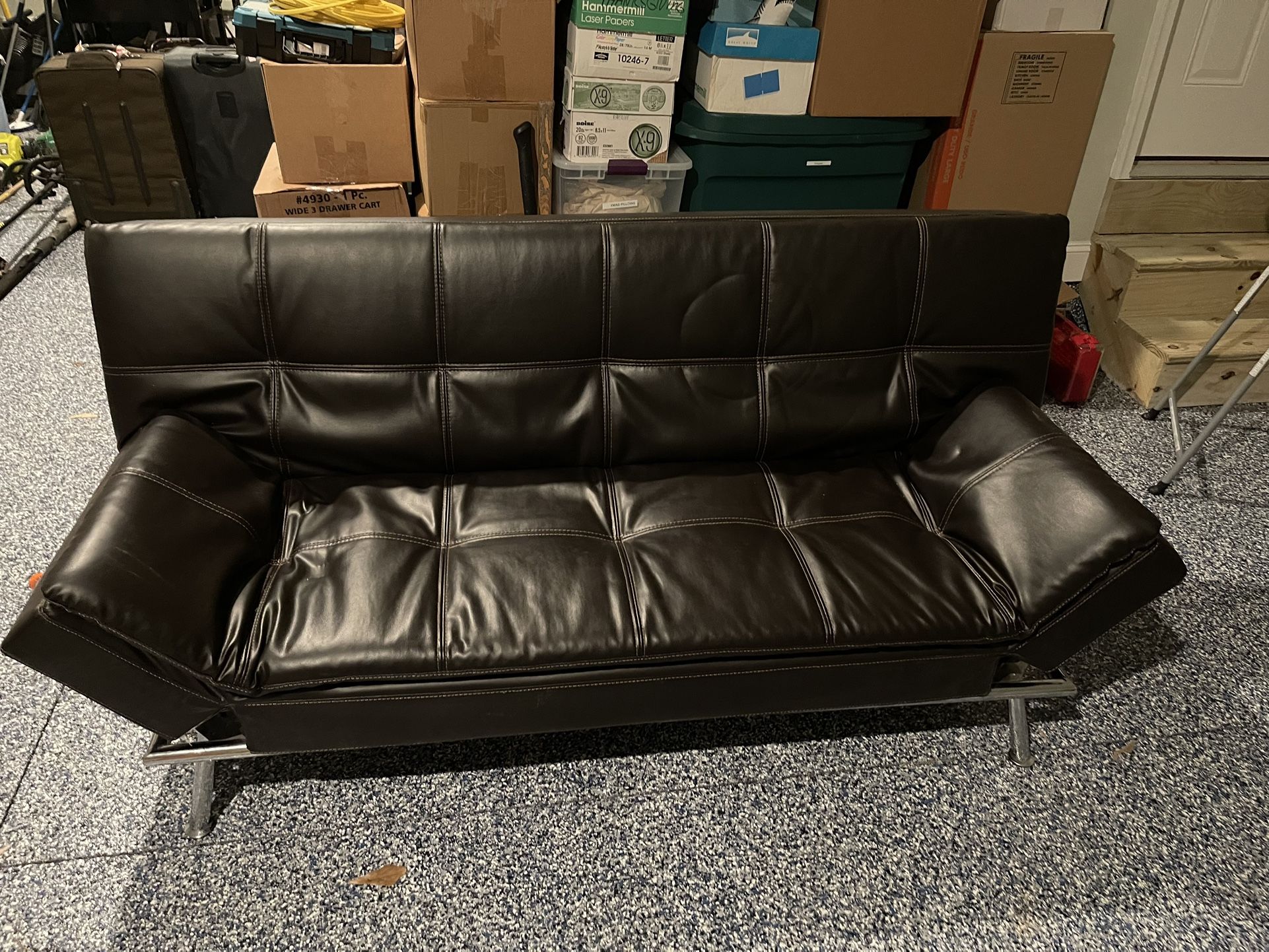 Leather Futon with USB port