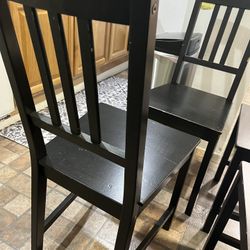 IKEA Wooden Chairs Set Of 4