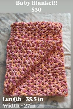 Hand Made Crochet Baby Blanket