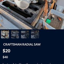 Vintage CRAFTSMAN Radial Saw 