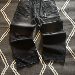 Black Baggy Purple Jeans